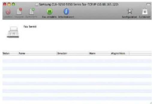 Samsung CLX-9350 9350 Series fax-TCP/HP (10.88.165.122) Fax installers Information Configuration Buildancer Tax benefit Status Name Driver Wans Abgusthoss