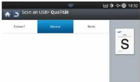 Scan an USB> Qualität Entwurf Normal Beste