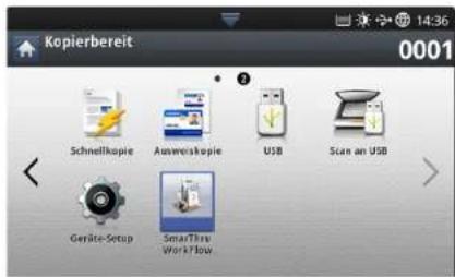 Kopierbereit 0001 Schnellkopie Ausworskopie USB Scan an USB Geyöte-Setup SmartThru WorkFlow