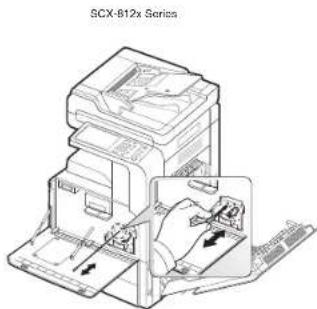 SAMSUNG MultiXpress 8128NX - Reinigen des Papierstaubstabs und der Charger der Bildeinheiten - 6