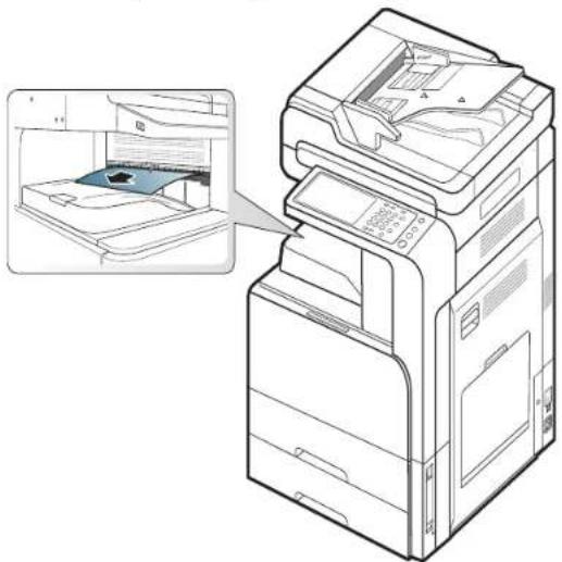SAMSUNG MultiXpress 8128NA - Papierstau im Ausgabebereich (Papierstau Ausgabe mit bedruckter Seite nach unten) - 1