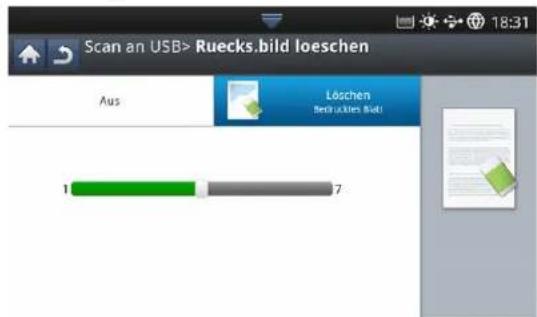 Scan an USB> Ruecks.bild loeschen Aus Löschen Schrücken Bölt