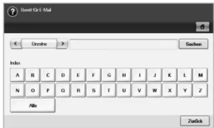 SAMSUNG MultiXpress 6555N - Eingeben von E-Mail-Adressen über das Adressbuch - 1