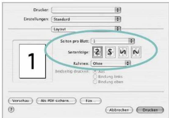 Drucker: Einstellungen: Standard Layout Seiten pro Blatt: 1 Seitenfolge: Rahmen: Ohne Beidseitig drucken: Aus Bindung links Bindung oben Vorschau Als PDF sicharn... Fax... ? Abbrechen Drucken