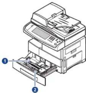 SAMSUNG MultiXpress 6555N - Ändern des Papierformats im Papierschacht - 1