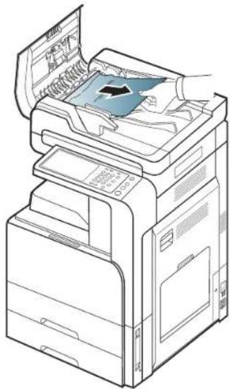 SAMSUNG MultiXpress 8123NA - Vorlagenpapierstau vor Scanner - 2