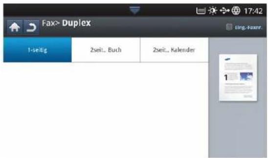 Fax> Duplex 1-sellig 2seit.. Buch 2seit.. Kalender 17:42 sing.-foazr.