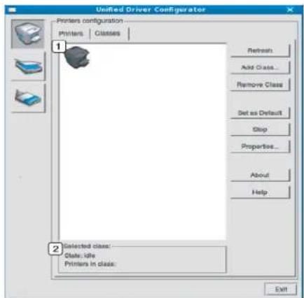 SAMSUNG MultiXpress 8123NA - Registerkarte „Classes“ - 1
