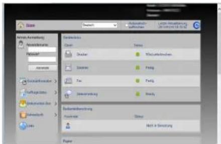 Triumph-Adler P-C3065 MFP - Einstellungen über die webbasierte Schnittstelle ändern (Embedded Web Server RX) - 1