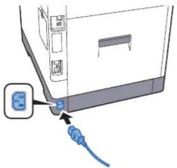 Triumph-Adler P-C3065 MFP - Kabel mit dem Gerät verbinden. - 1