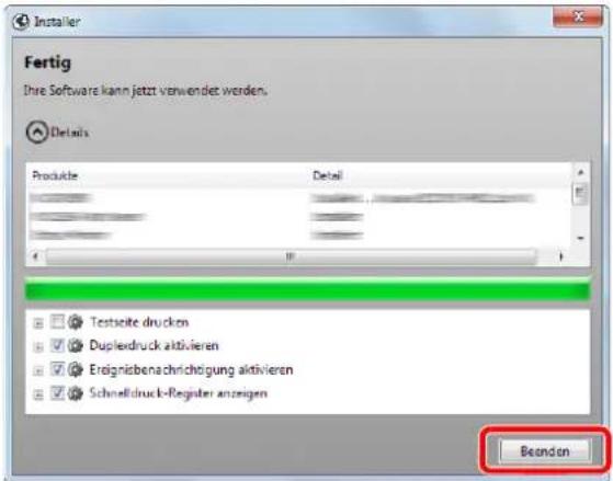 Triumph-Adler P-C3060 MFP - Installation beenden. - 1