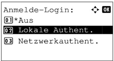 Triumph-Adler P-C2660 MFP - Benutzer-Loginverwaltung aktivieren und deaktivieren - 3