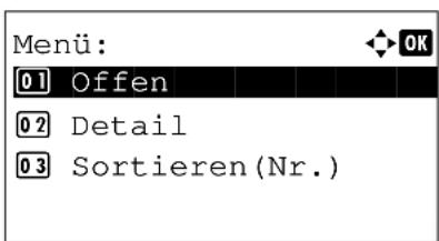 Triumph-Adler P-C2660 MFP - Liste der Anwender-Boxen sortieren - 1