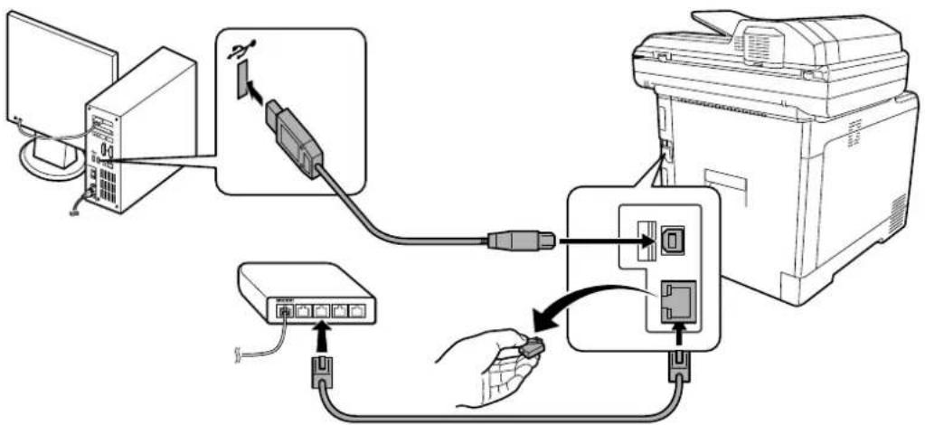 Triumph-Adler P-C2660 MFP - Kabel anschließen - 2