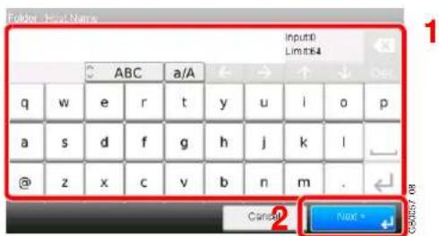 Triumph-Adler P-C2665 i MFP - Zielinformationen eingeben. - 1