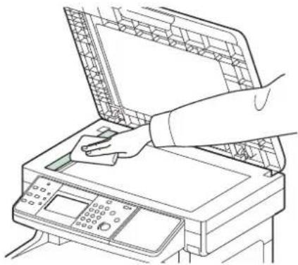 Triumph-Adler P-C2665 i MFP - Belichtungsglas reinigen. - 1