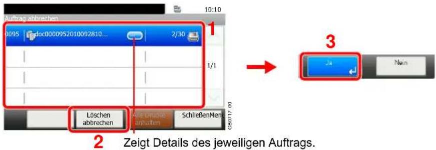 Triumph-Adler P-C2665 i MFP - Auftrag abbrechen. - 2
