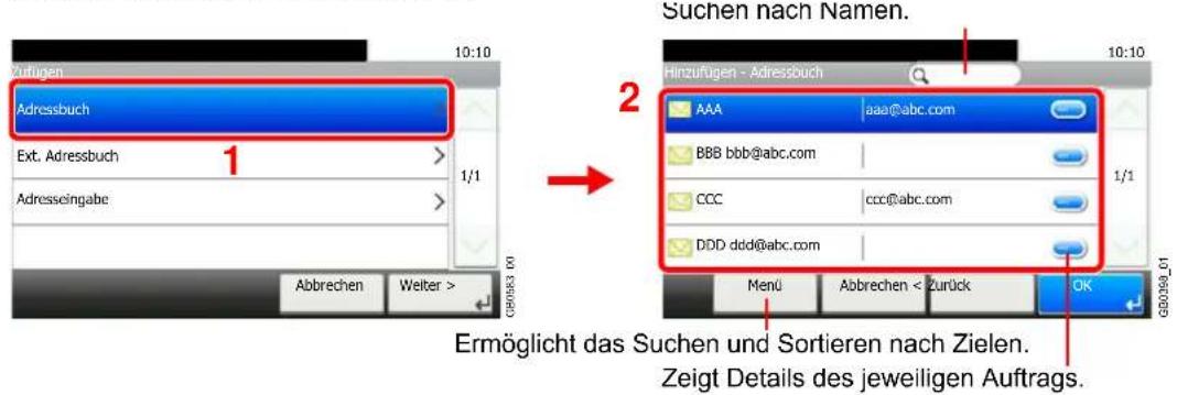 Triumph-Adler P-C2665 i MFP - Wählen Sie das Ziel. - 1