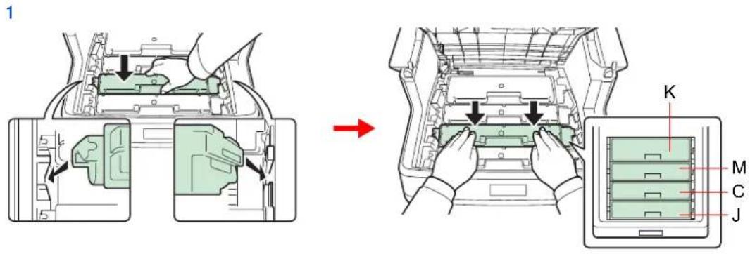 Triumph-Adler P-C2665 i MFP - Neuen Tonerbehälter installieren. - 1