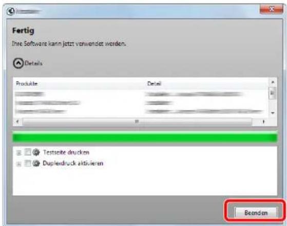 Triumph-Adler P-C2665 i MFP - Beenden der Installation. - 1