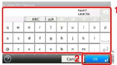 Triumph-Adler P-C2665 i MFP - Passwort eingeben. - 1