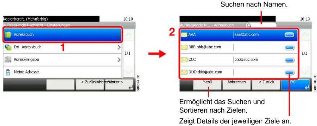 Triumph-Adler P-C2665 i MFP - Ziel angeben. - 1