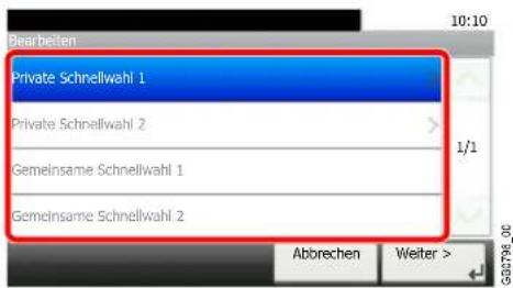 Triumph-Adler P-C2665 i MFP - Bearbeiten einer Schnellwahl - 3