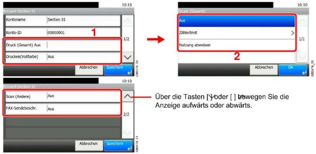 Triumph-Adler P-C2665 i MFP - Konto bearbeiten - 4