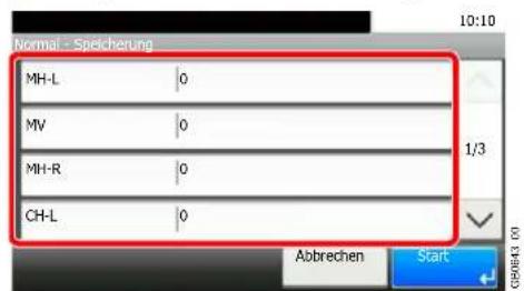 Triumph-Adler P-C2660 i MFP - Korrekte Werte eingeben. - 3