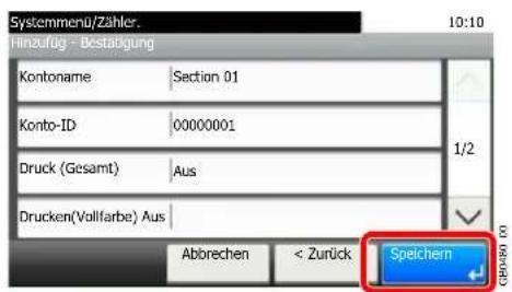 Triumph-Adler P-C2660 i MFP - Konto speichern. - 1
