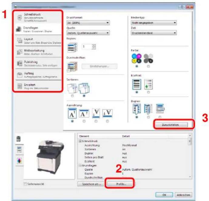 Triumph-Adler P-C2660 i MFP - Das Druckertreiber Fenster - 1