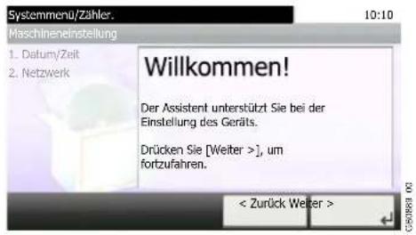 Triumph-Adler P-C2660 i MFP - Schnelleinstellung Assistent (Wizard) - 1