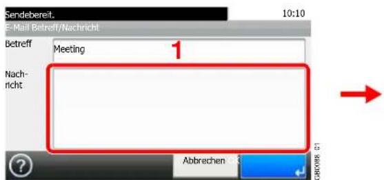 Triumph-Adler P-C2660 i MFP - E-Mail Text eingeben. - 1