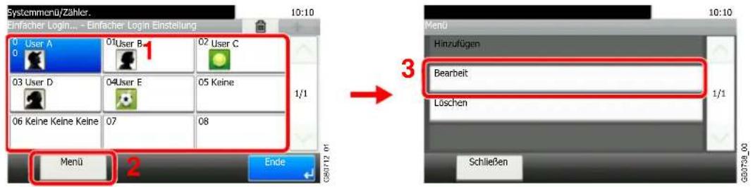 Triumph-Adler P-C2660 i MFP - Bearbeiten eines Benutzers - 1