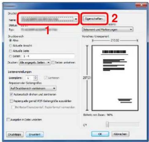 Triumph-Adler P-C2660 i MFP - Konfigurieren des Druckers. - 1