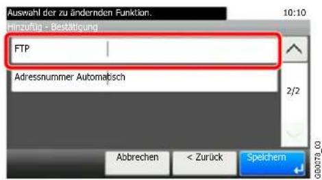 Triumph-Adler P-C2660 i MFP - Ziel eingeben. - 2