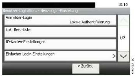 Triumph-Adler P-C2660 i MFP - Benutzer-Login Verwaltung aktivieren. - 1