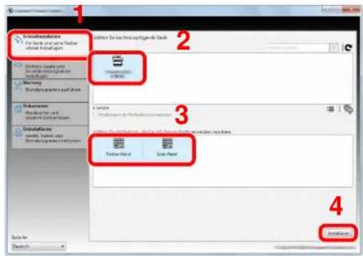 Triumph-Adler P-4030i MFP - Installieren mit [Schnellinstallation]. - 1