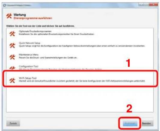 Triumph-Adler P-4026iw MFP - [Wi-Fi Setup Tool] > [Ausführen] - 1