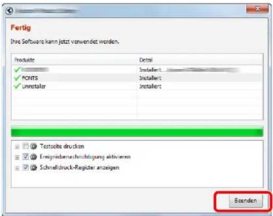 Triumph-Adler P-4026iw MFP - Installation beenden. - 1