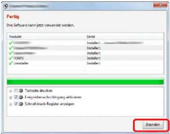 Triumph-Adler P-4026iw MFP - Installation beenden. - 1