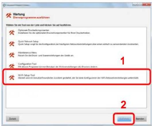 Triumph-Adler P-4020 MFP - [Wi-Fi-Setup-Tool] > [Ausführen] - 1