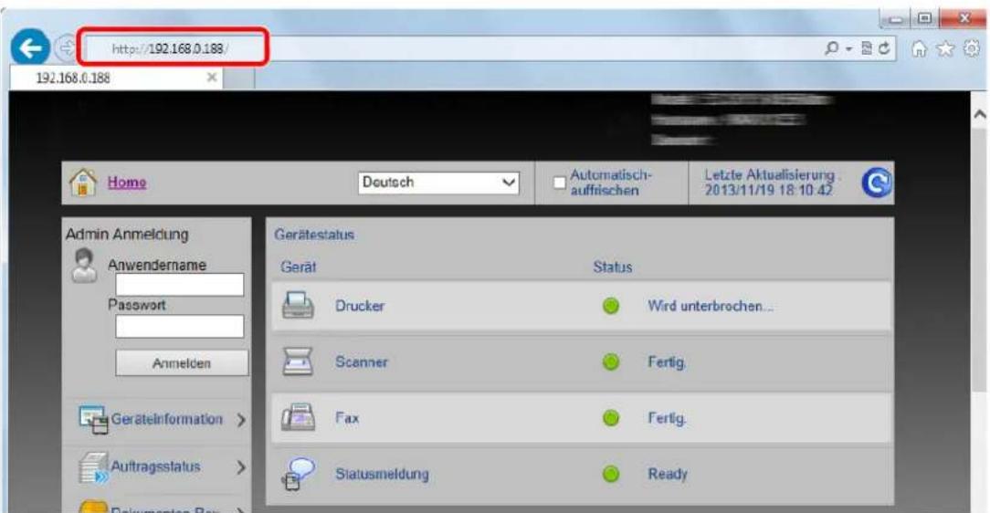 Triumph-Adler P-5035i MFP - Anzeige aufrufen. - 2