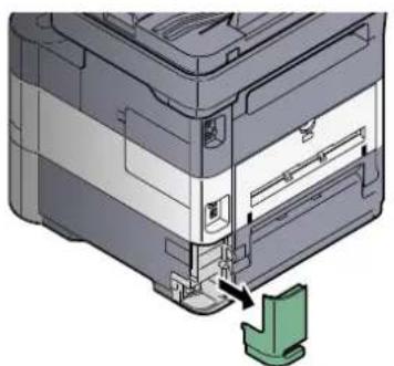 Triumph-Adler P-5035i MFP - Kabel mit dem Gerät verbinden. - 1