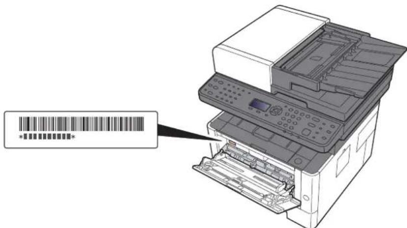 Triumph-Adler P-4025w MFP - Überprüfen der Geräteseriennummer - 1