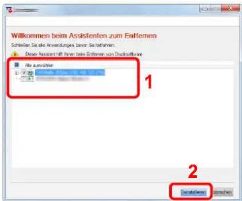Triumph-Adler P-4025w MFP - Software deinstallieren - 1