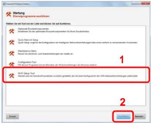 Triumph-Adler P-4025w MFP - [Wi-Fi-Setup-Tool] > [Ausführen] - 1
