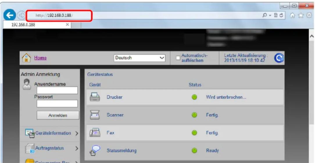 Triumph-Adler P-4025w MFP - Anzeige aufrufen. - 1
