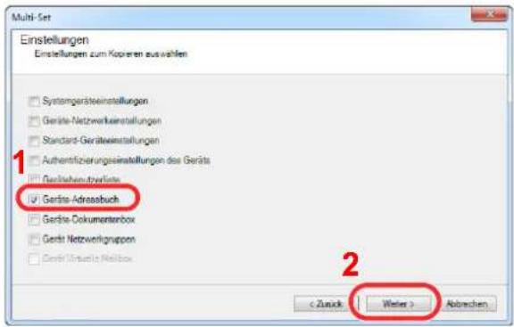 Triumph-Adler P-4030 MFP - Daten ins Adressbuch schreiben - 2