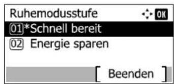 Triumph-Adler P-4030 MFP - Ruhemodusstufe festlegen. - 1